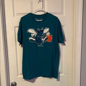 Mitchell & Ness Teal Charlotte Hornets Short Sleeve Tee